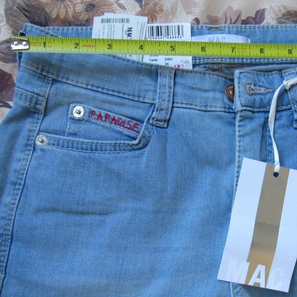 Mac Women Jeans, Blue, waist 27in, inseam 27in, cotton, Skinny - Picture 8 of 9